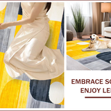 Ultra Soft Area Rug, Non Slip, Stain Resistant, Washable Area Rugs for Living Room, Bedroom, Vibrant Abstract Geometric Artwork(Yellow)