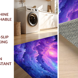 Ultra Soft Area Rug, Non Slip, Stain Resistant, Washable Area Rugs for Living Room, Bedroom, Radiant Space Odyssey Visuals(Purple)
