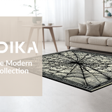 Ultra Soft Area Rug, Non Slip, Stain Resistant, Washable Area Rugs for Living Room, Bedroom, Mysterious Abstract Dark Decor(Black)