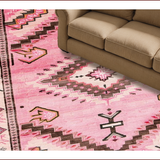 Ultra Soft Area Rug, Non Slip, Stain Resistant, Washable Area Rugs for Living Room, Bedroom, Charming Rustic Cowgirl Aesthetic(Pink)
