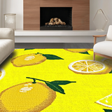 Ultra Soft Area Rug, Non Slip, Stain Resistant, Washable Area Rugs for Living Room, Bedroom, Bright Tropical Fruit Theme(Yellow)
