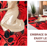 Ultra Soft Area Rug, Non Slip, Stain Resistant, Washable Area Rugs for Living Room, Bedroom, Striking Minimalist Nature Theme(Red)