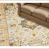 Ultra Soft Area Rug, Non Slip, Stain Resistant, Washable Area Rugs for Living Room, Bedroom, Elegant Vintage Botanical Print(Gray)