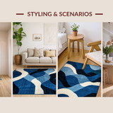 Dynamic Blue Tones Shag Appeal(Blue)