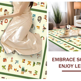 Ultra Soft Area Rug, Non Slip, Stain Resistant, Washable Area Rugs for Living Room, Bedroom, Gentle Beige Circle Educational Play(Brown)