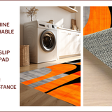 Ultra Soft Area Rug, Non Slip, Stain Resistant, Washable Area Rugs for Living Room, Bedroom, Modern Geometric Orange Composition(Orange)