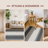 Contemporary Two Tone Stripe Fusion(Gray)