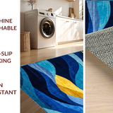 Elegant Symmetrical Linear Motif(Blue)