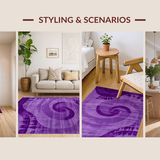 Ultra Soft Area Rug, Non Slip, Stain Resistant, Washable Area Rugs for Living Room, Bedroom, Trendy Fuzzy Ombre Style(Purple)