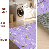 Ultra Soft Area Rug, Non Slip, Stain Resistant, Washable Area Rugs for Living Room, Bedroom, Stylish Soft Round Shag Decor(Purple)