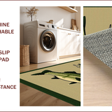 Ultra Soft Area Rug, Non Slip, Stain Resistant, Washable Area Rugs for Living Room, Bedroom, Earthy Bass Motif with Water Splash(Beige)