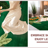 Ultra Soft Area Rug, Non Slip, Stain Resistant, Washable Area Rugs for Living Room, Bedroom, Vibrant Jungle Animal Motif(Green)