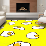 Ultra Soft Area Rug, Non Slip, Stain Resistant, Washable Area Rugs for Living Room, Bedroom, Vibrant Childlike Graphic Style(Yellow)