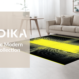 Ultra Soft Area Rug, Non Slip, Stain Resistant, Washable Area Rugs for Living Room, Bedroom, Vivid Tiger Stripe Elegance(Yellow)