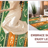 Ultra Soft Area Rug, Non Slip, Stain Resistant, Washable Area Rugs for Living Room, Bedroom, Boho Tribal Distressed Green Orange Living Room Rug(Green)