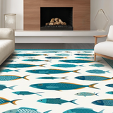 Coastal Aqua Graphic Motif(Blue)