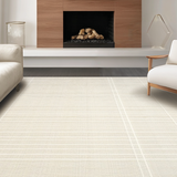 Ultra Soft Area Rug, Non Slip, Stain Resistant, Washable Area Rugs for Living Room, Bedroom, Warm Earth Tone Geometric Shapes(Beige)