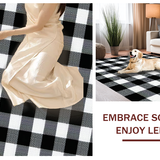 Contemporary Black and White Grid(Black)