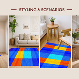 Cozy Retro Lattice Design(Blue)