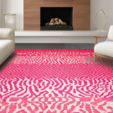 Ultra Soft Area Rug, Non Slip, Stain Resistant, Washable Area Rugs for Living Room, Bedroom, Playful Pink Cheetah Aesthetic(Pink)