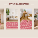 Ultra Soft Area Rug, Non Slip, Stain Resistant, Washable Area Rugs for Living Room, Bedroom, Cowgirl Bathroom Rug Vibrant Pink Non-Slip Design(Pink)