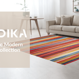 Ultra Soft Area Rug, Non Slip, Stain Resistant, Washable Area Rugs for Living Room, Bedroom, Artful Reversible Textile Design(Red)