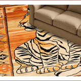 Ultra Soft Area Rug, Non Slip, Stain Resistant, Washable Area Rugs for Living Room, Bedroom, Elegant Textured Animal Print(Orange)