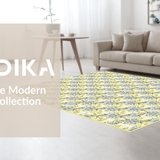 Ultra Soft Area Rug, Non Slip, Stain Resistant, Washable Area Rugs for Living Room, Bedroom, Vibrant Cheerful Daisy Motif(Yellow)
