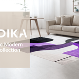 Ultra Soft Area Rug, Non Slip, Stain Resistant, Washable Area Rugs for Living Room, Bedroom, Elegant Distressed Textured Pattern(Purple)