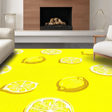 Ultra Soft Area Rug, Non Slip, Stain Resistant, Washable Area Rugs for Living Room, Bedroom, Joyful Modern Geometric Arrangement(Yellow)