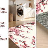 Ultra Soft Area Rug, Non Slip, Stain Resistant, Washable Area Rugs for Living Room, Bedroom, Soft Textured Modern Flower Aesthetic(Pink)