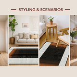Ultra Soft Area Rug, Non Slip, Stain Resistant, Washable Area Rugs for Living Room, Bedroom, Luxe Cozy Farmhouse Vibe(Brown)