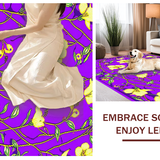 Ultra Soft Area Rug, Non Slip, Stain Resistant, Washable Area Rugs for Living Room, Bedroom, Festive Carnival Themed Elegance(Purple)