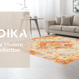 Ultra Soft Area Rug, Non Slip, Stain Resistant, Washable Area Rugs for Living Room, Bedroom, Elegant Boho Textured Design(Beige)