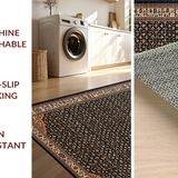 Ultra Soft Area Rug, Non Slip, Stain Resistant, Washable Area Rugs for Living Room, Bedroom, Rustic Black Brown Nature Pattern(Black)