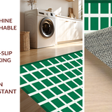 Ultra Soft Area Rug, Non Slip, Stain Resistant, Washable Area Rugs for Living Room, Bedroom, Modern Abstract Checker Motif(Green)