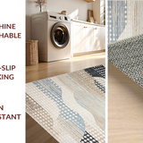 Ultra Soft Area Rug, Non Slip, Stain Resistant, Washable Area Rugs for Living Room, Bedroom, Chic Natural Fiber Design(Beige)