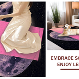 Ultra Soft Area Rug, Non Slip, Stain Resistant, Washable Area Rugs for Living Room, Bedroom, Dreamy Pastel Moonlit Design(Pink)
