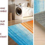 Ultra Soft Area Rug, Non Slip, Stain Resistant, Washable Area Rugs for Living Room, Bedroom, Artistic Transitioning Color Palette(Orange)