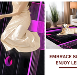 Ultra Soft Area Rug, Non Slip, Stain Resistant, Washable Area Rugs for Living Room, Bedroom, Whimsical Multi-Hued Graphic Elements(Pink)