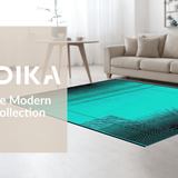 Chic Geometric Teal and Black Blend(Blue)