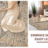 Ultra Soft Area Rug, Non Slip, Stain Resistant, Washable Area Rugs for Living Room, Bedroom, Transitional Neutral Herringbone Style(Beige)