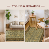 Ultra Soft Area Rug, Non Slip, Stain Resistant, Washable Area Rugs for Living Room, Bedroom, Stylish Monochrome Leopard Embrace(Beige)