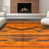 Ultra Soft Area Rug, Non Slip, Stain Resistant, Washable Area Rugs for Living Room, Bedroom, Whimsical Tiger Inspired Artwork(Orange)