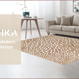Ultra Soft Area Rug, Non Slip, Stain Resistant, Washable Area Rugs for Living Room, Bedroom, Handmade Neutral Animal Print Bedroom Luxury Carpet(Beige)