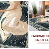 Ultra Soft Area Rug, Non Slip, Stain Resistant, Washable Area Rugs for Living Room, Bedroom, Symbolic Tassel-Embellished Runner(Gray)