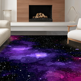 Ultra Soft Area Rug, Non Slip, Stain Resistant, Washable Area Rugs for Living Room, Bedroom, Bold Cosmic Color Splash(Purple)
