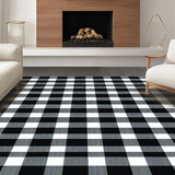 Sophisticated Black and White Tiled Look(Black)