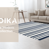 Ultra Soft Area Rug, Non Slip, Stain Resistant, Washable Area Rugs for Living Room, Bedroom, Vibrant Nautical Inspired Textures(Blue)