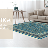 Ultra Soft Area Rug, Non Slip, Stain Resistant, Washable Area Rugs for Living Room, Bedroom, Updated Traditional Light Blue Living Room Rug(Blue)